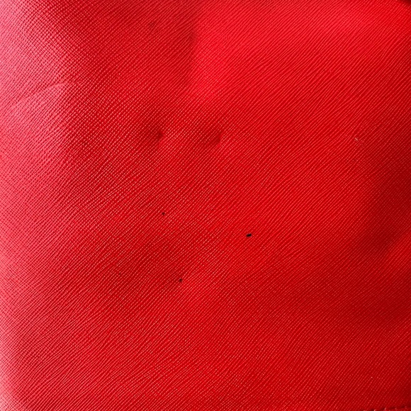 COPY - TORY BURCH ORANGE NYLON SAFFIANO LEATHER PACKABLE TOTE BAG- EUC - Picture 5 of 6